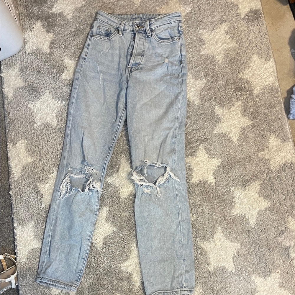 H&M Light Blue Straight Leg Jeans